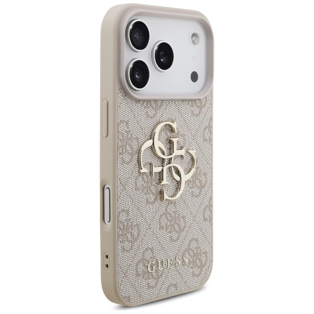Θήκη για Apple iPhone 17 Pro, Guess, 4G Classic Logo με Λουράκι, Ροζ