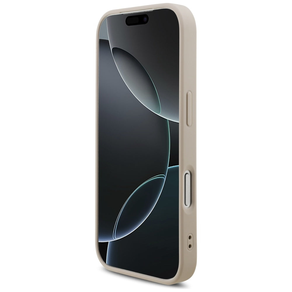 Θήκη για Apple iPhone 17 Pro, Guess, 4G Classic Logo με Λουράκι, Ροζ