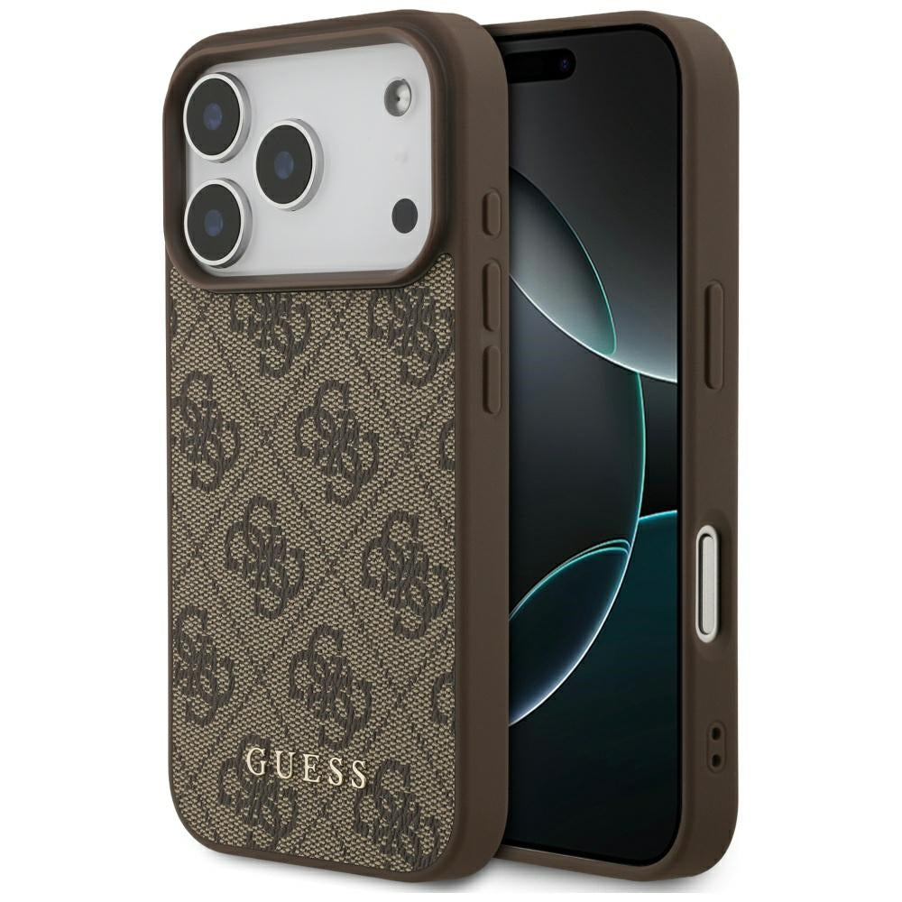 Θήκη για Apple iPhone 17 Pro, Guess, 4G Classic, Καφέ