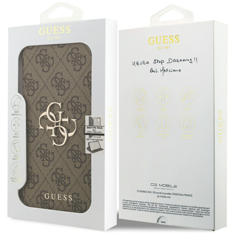 Θήκη για Apple iPhone 17 Pro, Guess, 4G Metal Logo, Καφέ