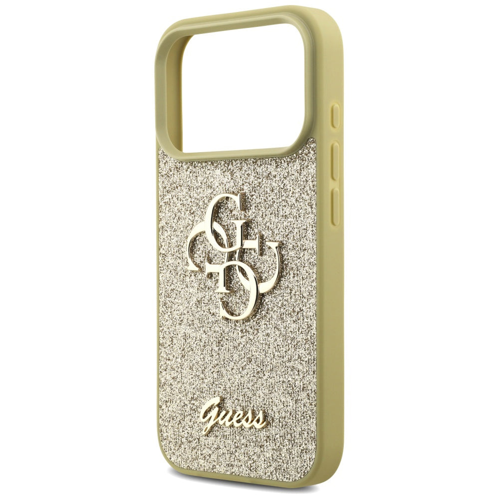 Θήκη για Apple iPhone 17 Pro, Guess, Fixed Glitter Big 4G, Χρυσή