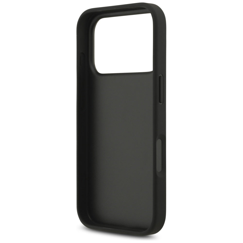 Θήκη για Apple iPhone 17 Pro Max, Guess, 4G Classic Logo με Λουράκι, Μαύρη