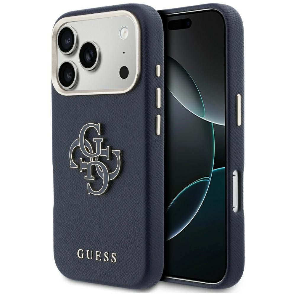 Θήκη για Apple iPhone 17 Pro Max, Guess, Resin Logo, Μπλε