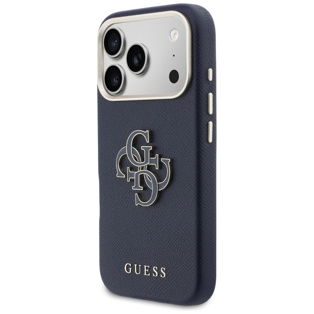 Θήκη για Apple iPhone 17 Pro Max, Guess, Resin Logo, Μπλε