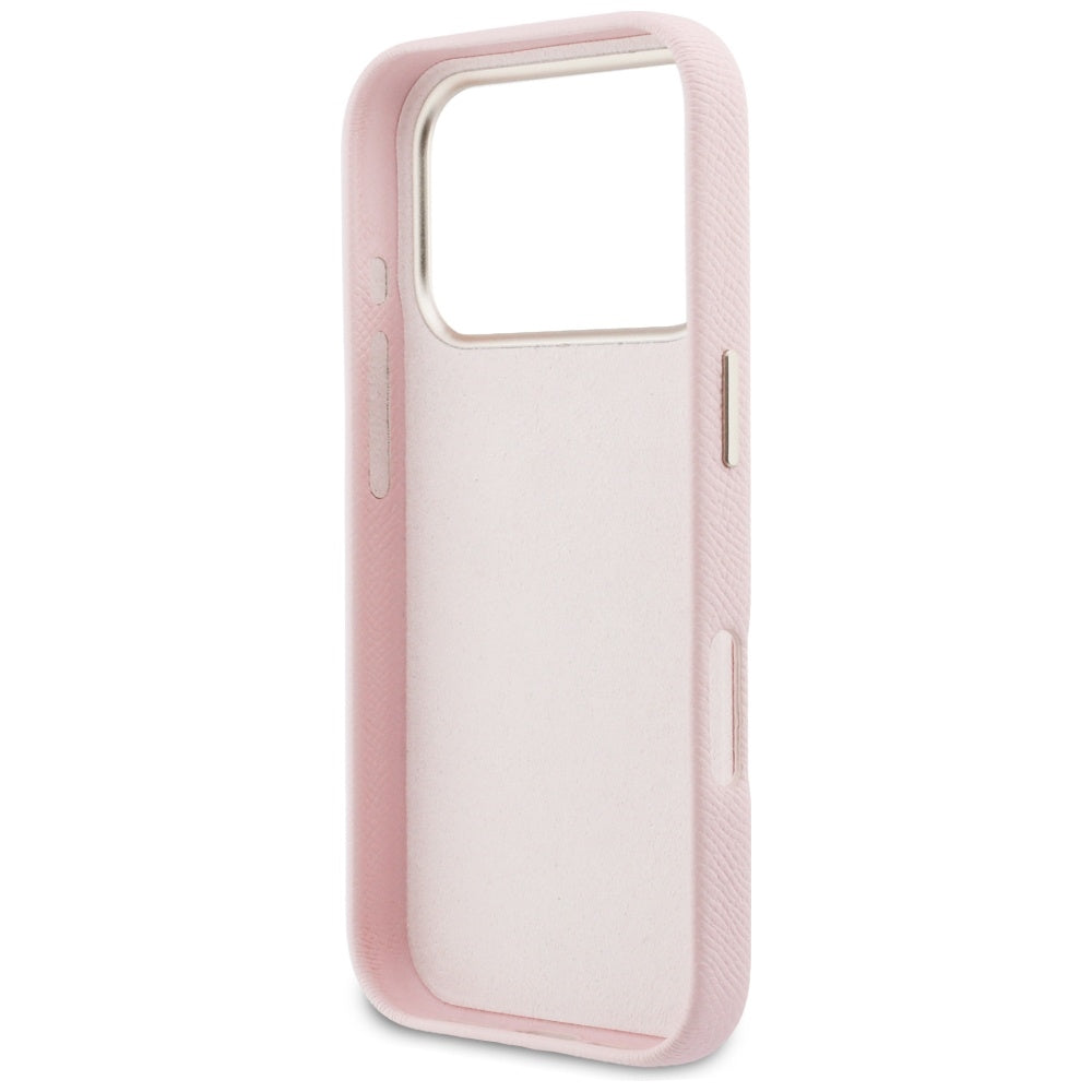 Θήκη για Apple iPhone 17 Pro, Guess, Λογότυπο Ρητίνης, Ροζ