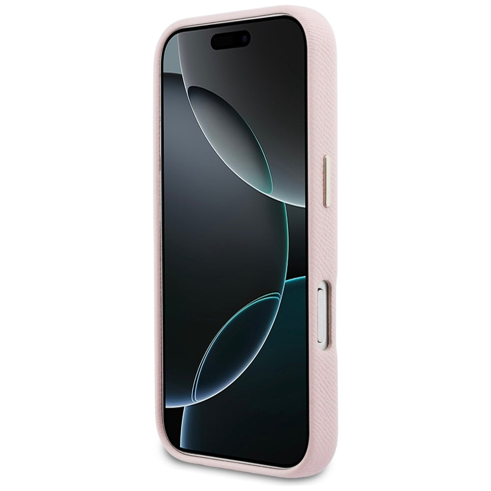 Θήκη για Apple iPhone 17 Pro, Guess, Λογότυπο Ρητίνης, Ροζ