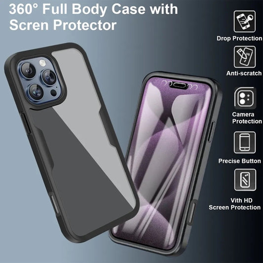 Case for Apple iPhone 17 Pro Max, Techsuit, ColorVerse 360, Black