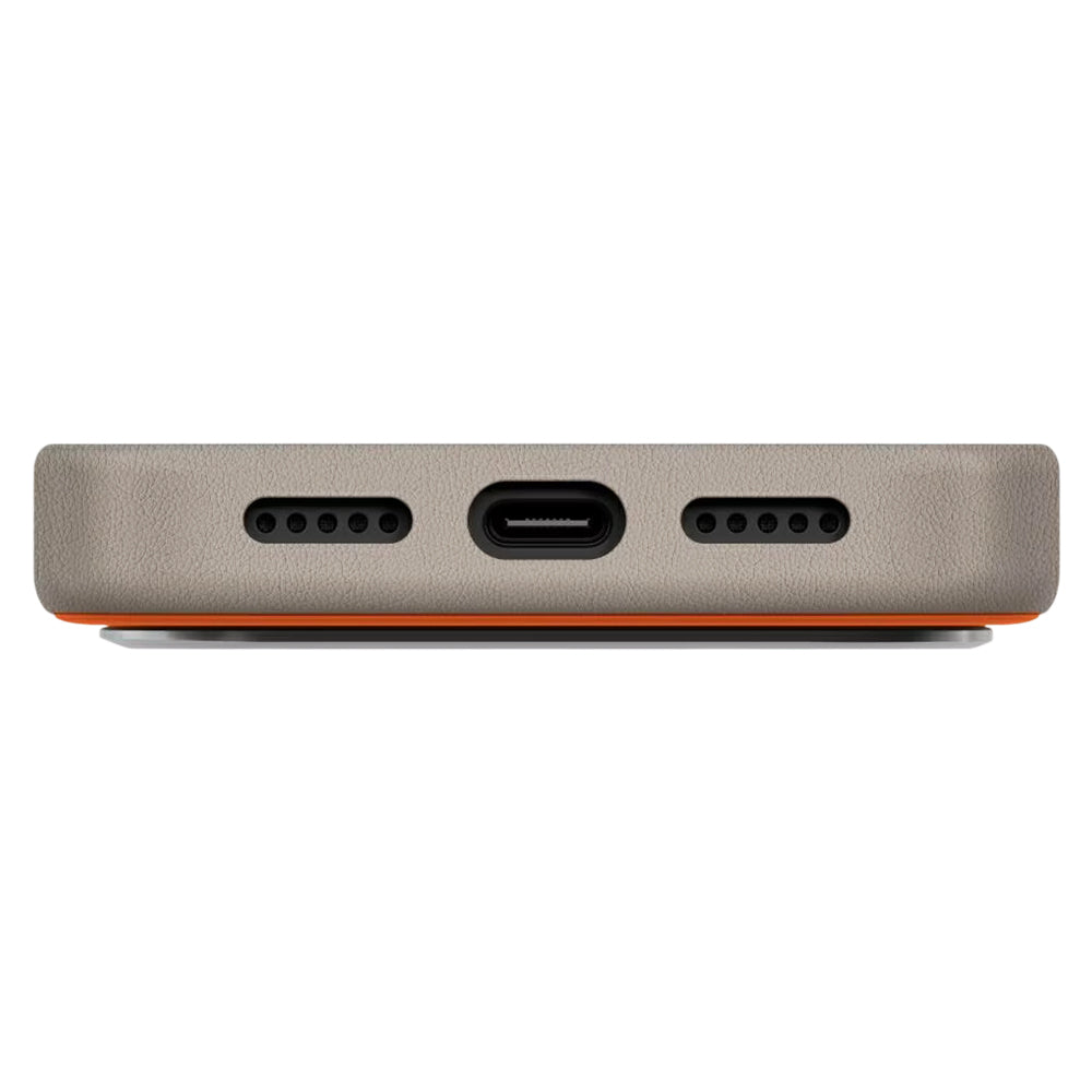 Θήκη για Apple iPhone 17 Pro, UNIQ, Lyden Leatherette, Μπεζ Πορτοκαλί
