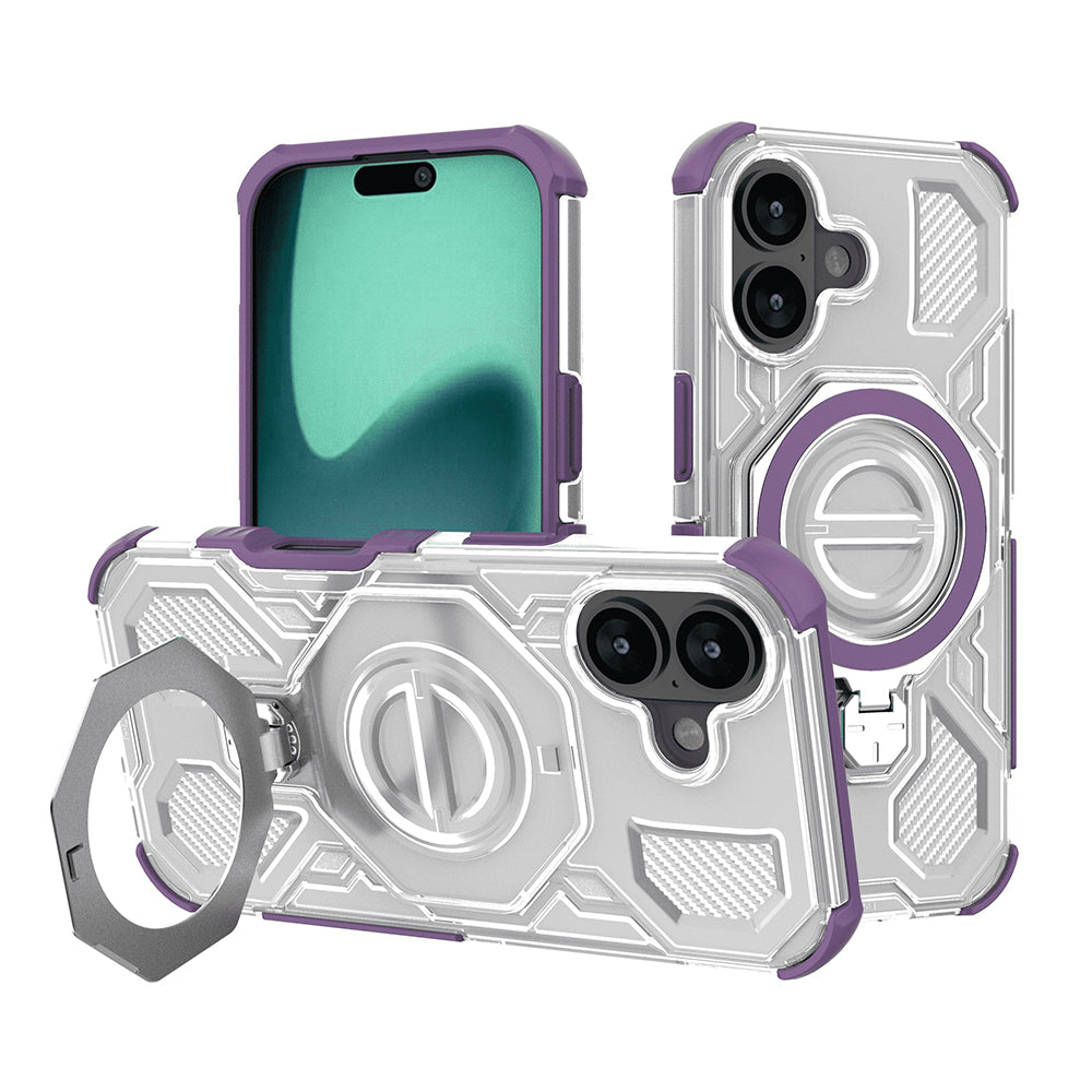 Θήκη για Apple iPhone 17, Techsuit, Carbon Shield Pro, Μωβ