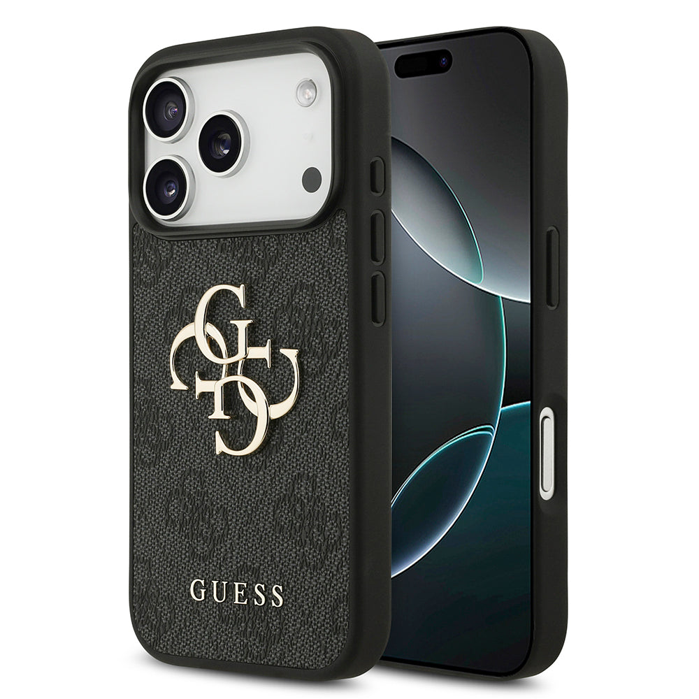 Θήκη για Apple iPhone 18 Pro / 17 Pro, Guess, 4G Big Logo, Μαύρη