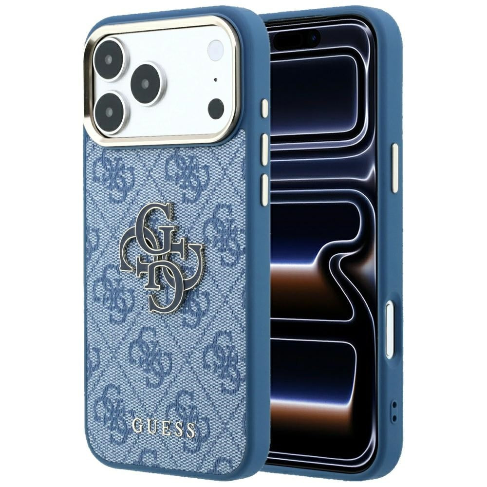Θήκη για Apple iPhone 18 Pro / 17 Pro, Guess, 4G Big Resin Logo, Μπλε