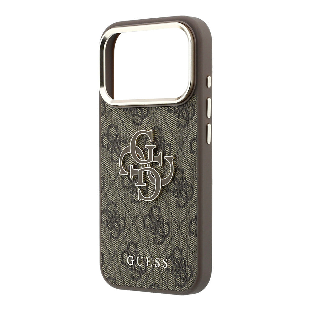 Θήκη για Apple iPhone 18 Pro / 17 Pro, Guess, 4G Big Resin Logo, Καφέ