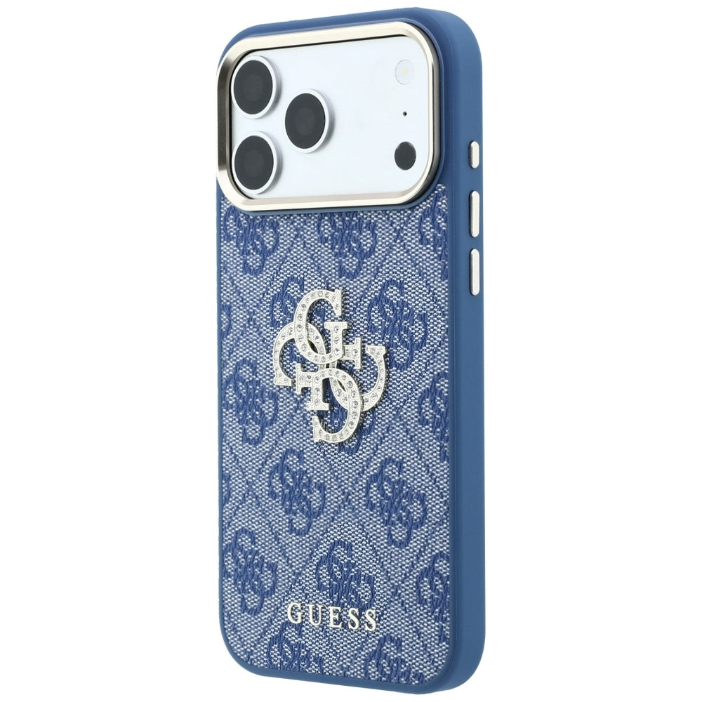Θήκη για Apple iPhone 18 Pro / 17 Pro, Guess, 4G Big Strass Logo, Μπλε