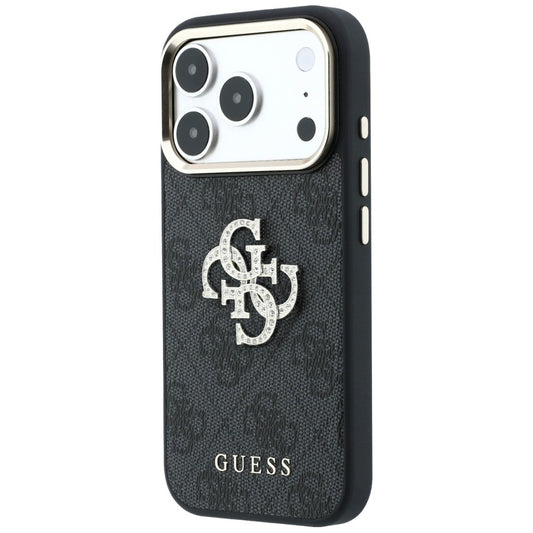 Θήκη για Apple iPhone 18 Pro / 17 Pro, Guess, 4G Big Strass Logo, Μαύρο