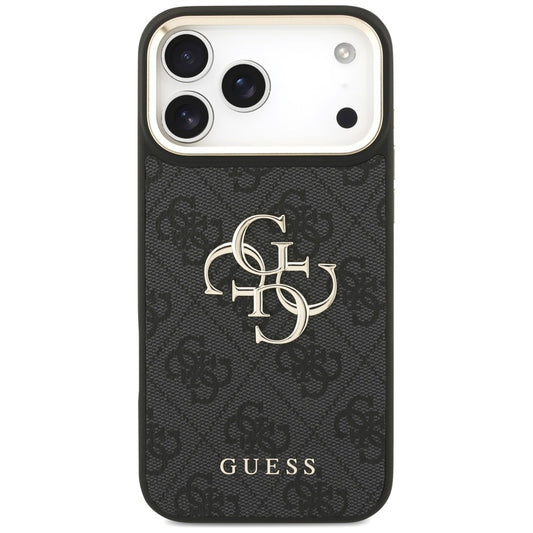 Θήκη για Apple iPhone 18 Pro / 17 Pro, Guess, Big 4G Classic Logo & Big Strap Metal Buttons, Μαύρη