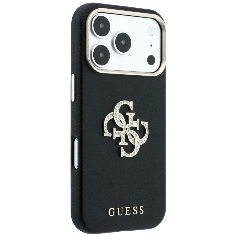 Θήκη για Apple iPhone 18 Pro / 17 Pro, Guess, Smooth Big Strass Logo, Μαύρη