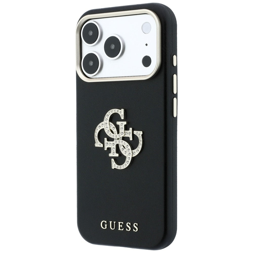 Θήκη για Apple iPhone 18 Pro / 17 Pro, Guess, Smooth Big Strass Logo, Μαύρη