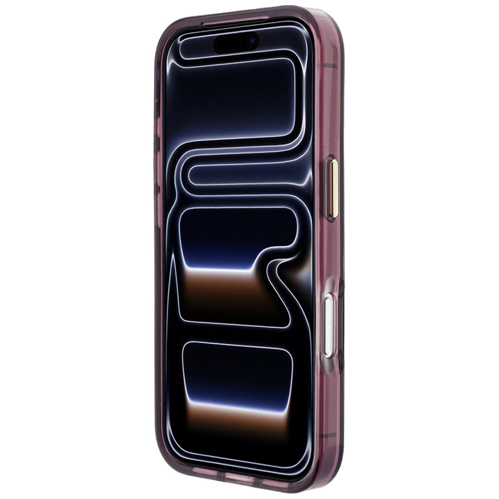 Θήκη για Apple iPhone 18 Pro / 17 Pro, Karl Lagerfeld, IML Big Signature Resin Logo και Μεταλλικό Πλαίσιο, Βυσσινί