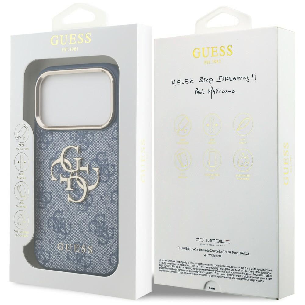 Θήκη για Apple iPhone 18 Pro Max / 17 Pro Max, Guess, 4G Big Classic Logo, Μπλε