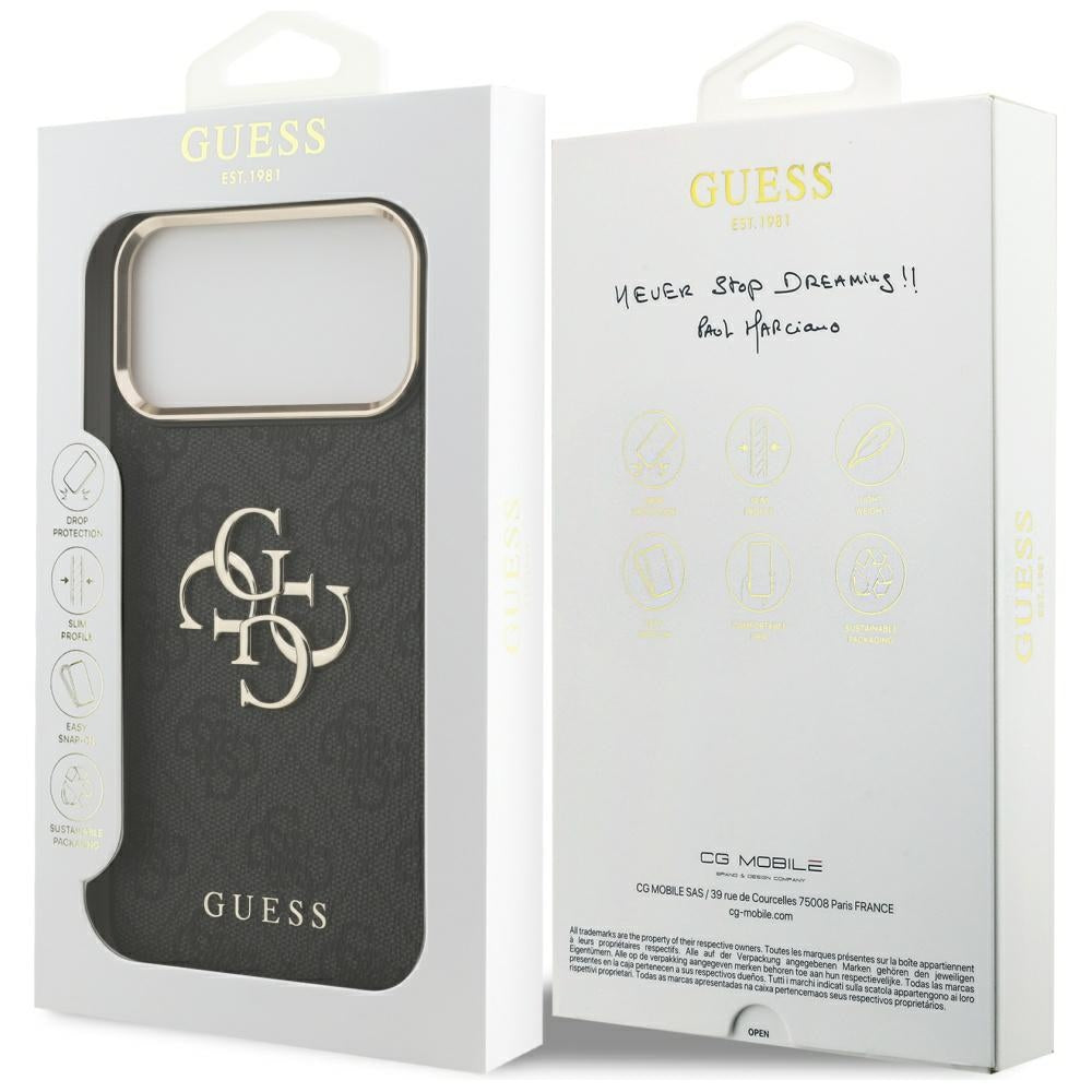 Θήκη για Apple iPhone 18 Pro Max / 17 Pro Max, Guess, 4G Big Classic Logo, Μαύρη
