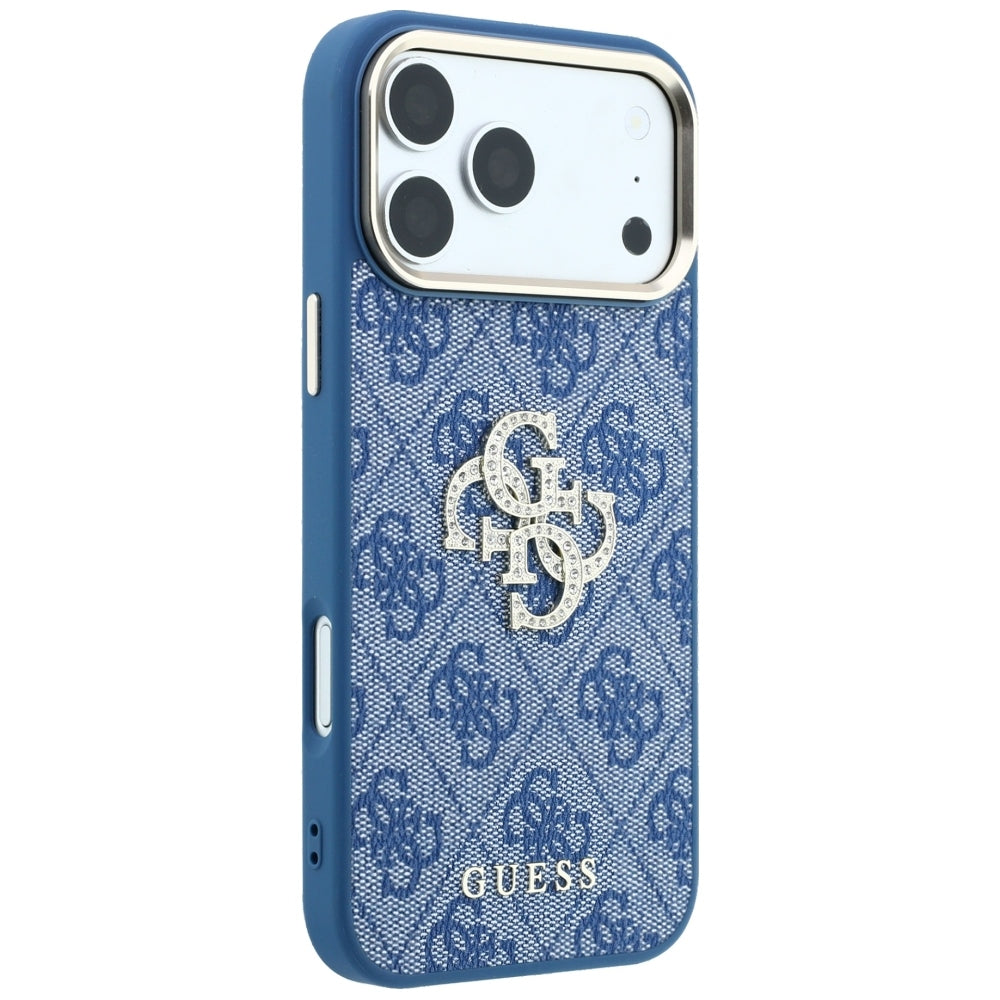 Θήκη για Apple iPhone 18 Pro Max / 17 Pro Max, Guess, 4G Big Strass Logo, Μπλε