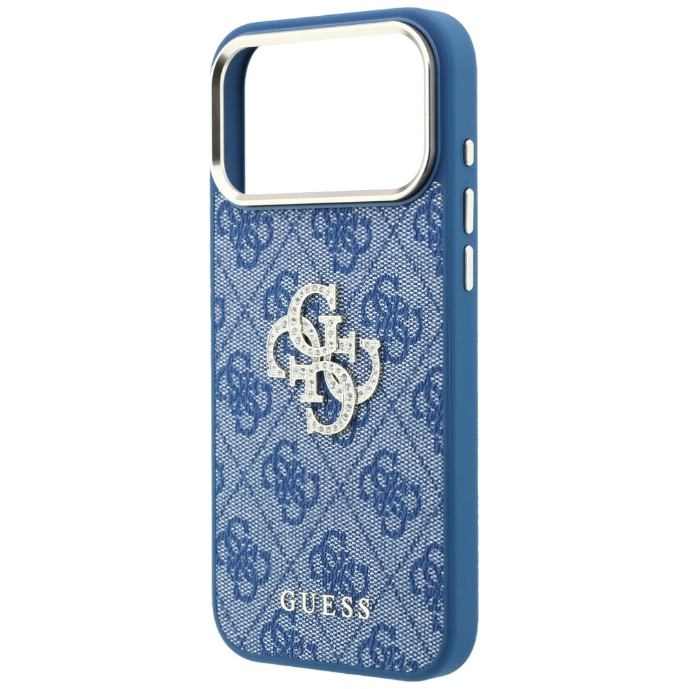 Θήκη για Apple iPhone 18 Pro Max / 17 Pro Max, Guess, 4G Big Strass Logo, Μπλε