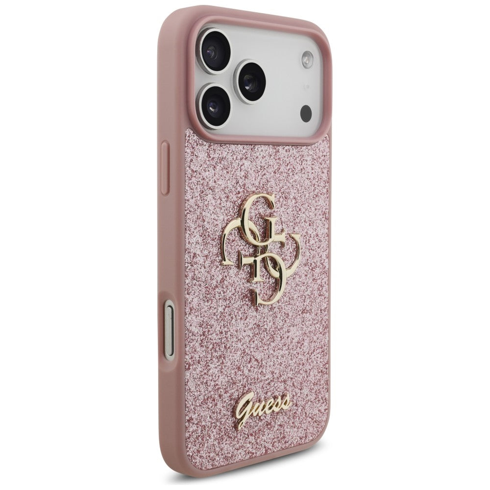 Θήκη για Apple iPhone 18 Pro Max / 17 Pro Max, Guess, Fixed Glitter Big 4G, Ροζ