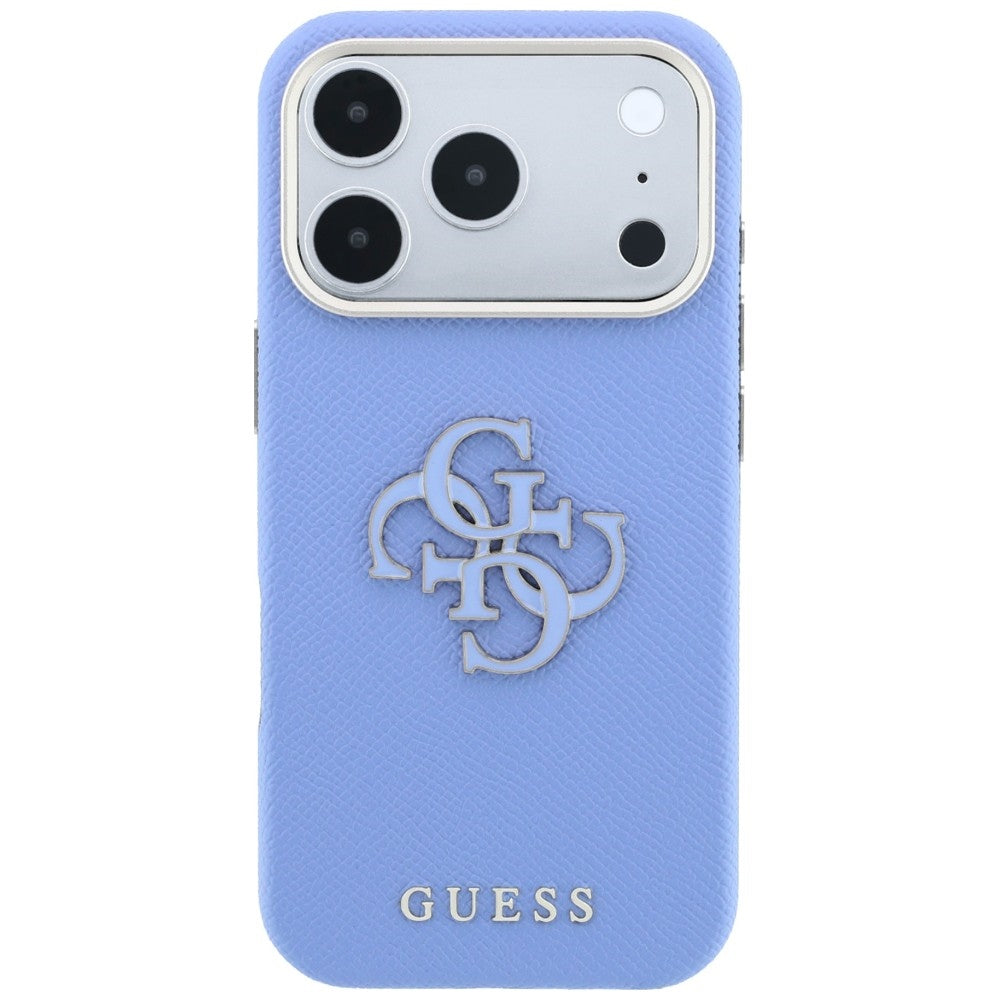 Θήκη για Apple iPhone 18 Pro Max / 17 Pro Max, Guess, Μεγάλο Λογότυπο από Ρητίνη με Υφή, Μπλε