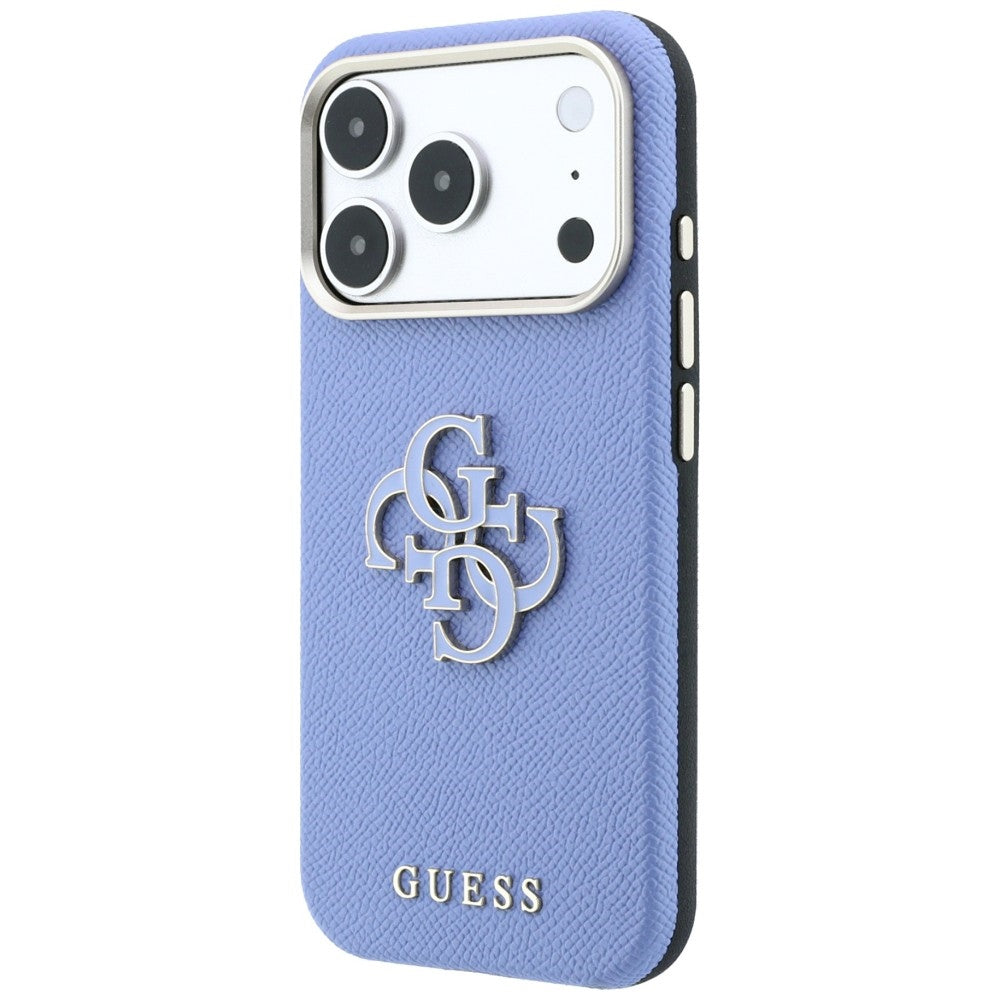 Θήκη για Apple iPhone 18 Pro Max / 17 Pro Max, Guess, Μεγάλο Λογότυπο από Ρητίνη με Υφή, Μπλε