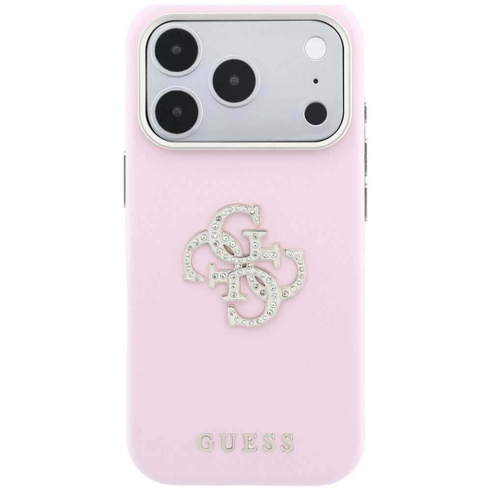 Θήκη για Apple iPhone 18 Pro Max / 17 Pro Max, Guess, Smooth Big Strass Logo, Ροζ