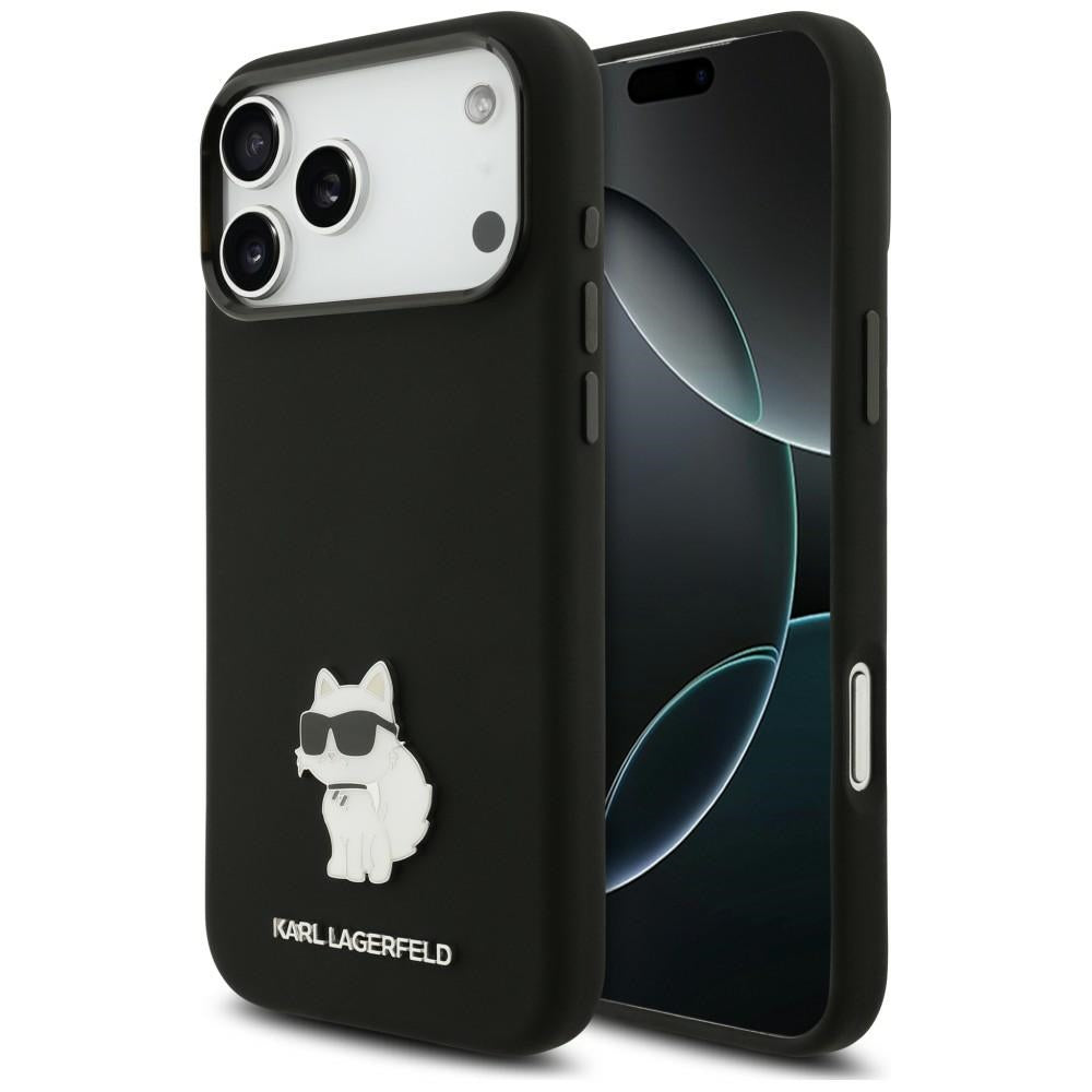 Θήκη για Apple iPhone 18 Pro Max / 17 Pro Max, Karl Lagerfeld, Choupette Metal Pin, Μαύρη