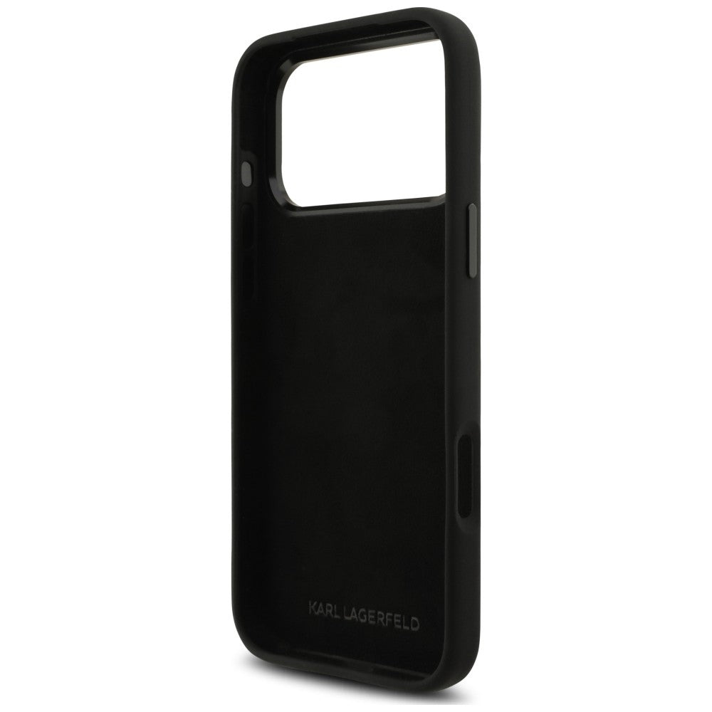 Θήκη για Apple iPhone 18 Pro Max / 17 Pro Max, Karl Lagerfeld, Choupette Metal Pin, Μαύρη