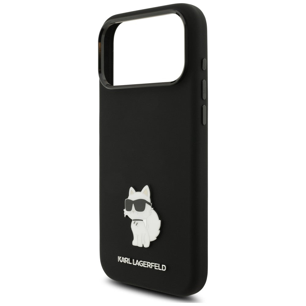 Θήκη για Apple iPhone 18 Pro Max / 17 Pro Max, Karl Lagerfeld, Choupette Metal Pin, Μαύρη