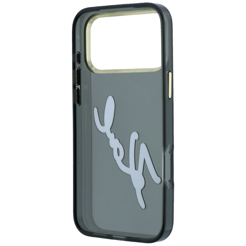 Θήκη για Apple iPhone 18 Pro Max / 17 Pro Max, Karl Lagerfeld, IML Big Signature Resin Logo Metal Frame, Μαύρο