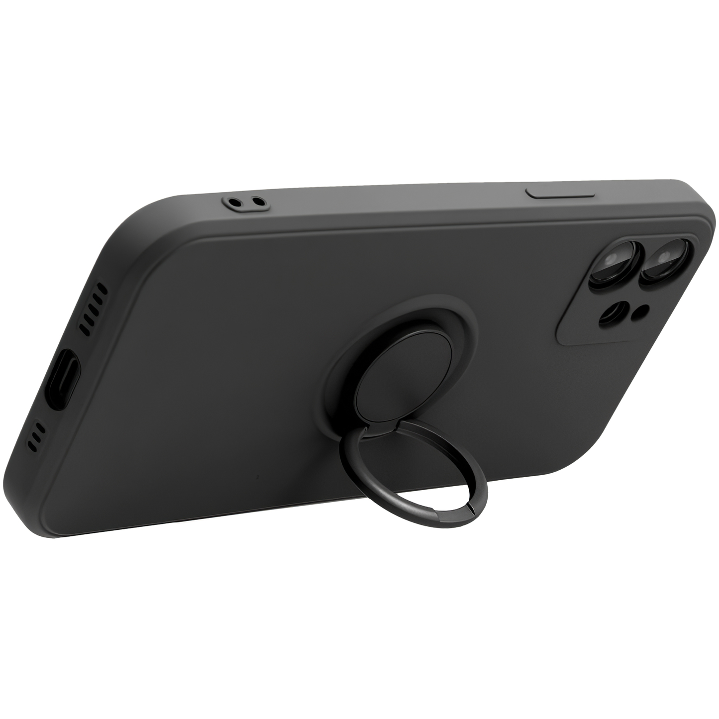 Θήκη για Apple iPhone 16 Plus, OEM, Silicone Ring, Μαύρη
