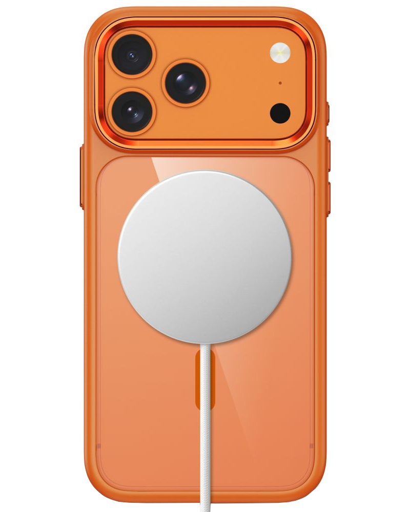 Θήκη για Apple iPhone 18 Pro / 17 Pro, Tech-Protect, Magmat CC, Πορτοκαλί Διαφανής
