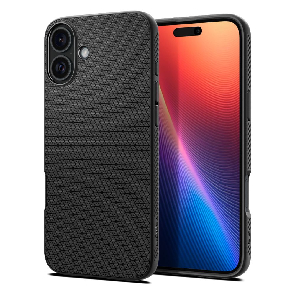 Θήκη για Apple iPhone 16 Plus, Spigen, Liquid Air, Ματ Μαύρη ACS08066