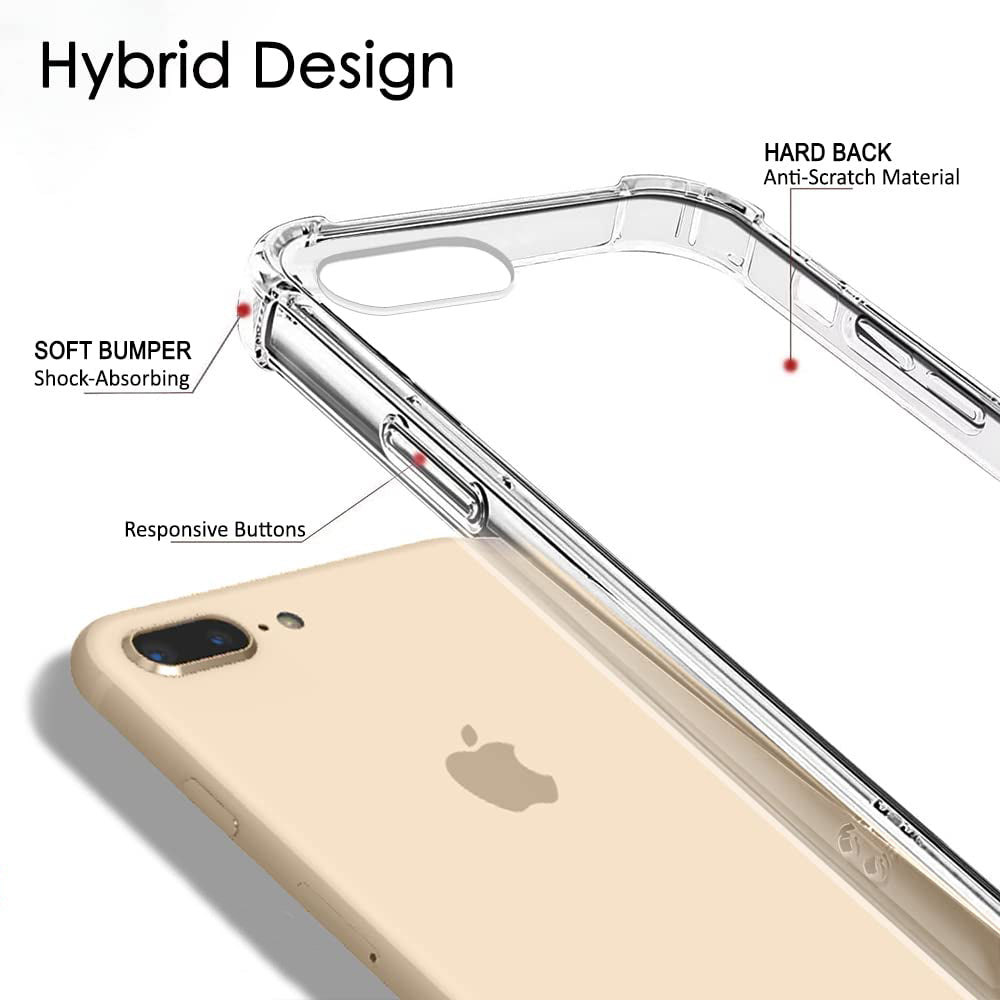 Θήκη για Apple iPhone 8 Plus / 7 Plus, Techsuit, Ανθεκτική σε Κρούσεις Διαφανής, Διάφανη