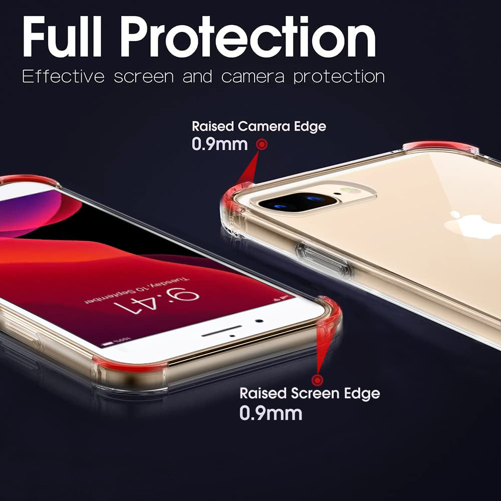 Θήκη για Apple iPhone 8 Plus / 7 Plus, Techsuit, Ανθεκτική σε Κρούσεις Διαφανής, Διάφανη