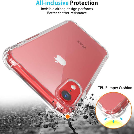 Θήκη για Apple iPhone XR, Techsuit, Ανθεκτική σε Κρούσεις Διαφανής, Διάφανη