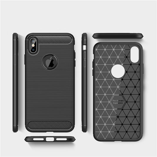 Θήκη για Apple iPhone XS Max, Techsuit, Άνθρακας, Μαύρο