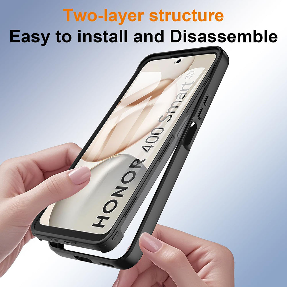 Θήκη για Honor 400 Smart 4G / X7d 4G / 400 Smart 5G, Techsuit, ColorVerse 360, Μαύρη