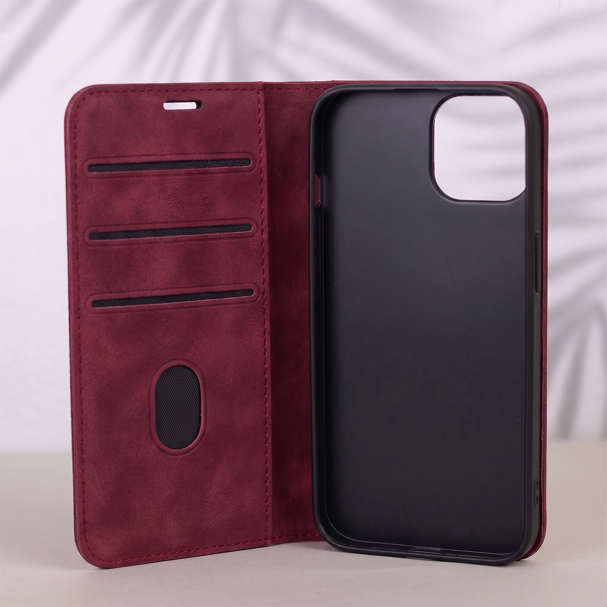 Case for Honor 600 Lite, OEM, Smart Suede, Burgundy