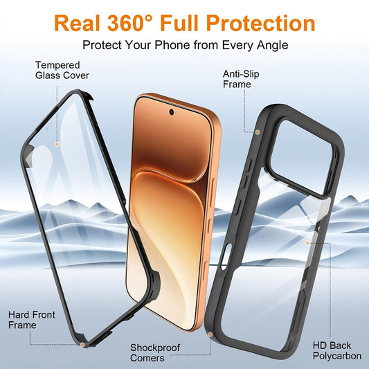 Θήκη για Honor 600 Pro / 600, Techsuit, ColorVerse 360, Μαύρο