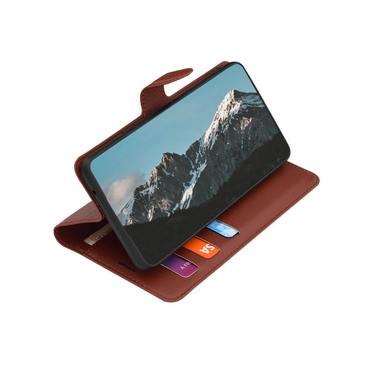 Θήκη για Honor 600 Smart, Techsuit, Leather Folio, Καφέ
