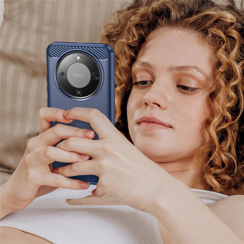 Θήκη για Honor Magic8 Lite, Techsuit, Καρμπόν, Μπλε