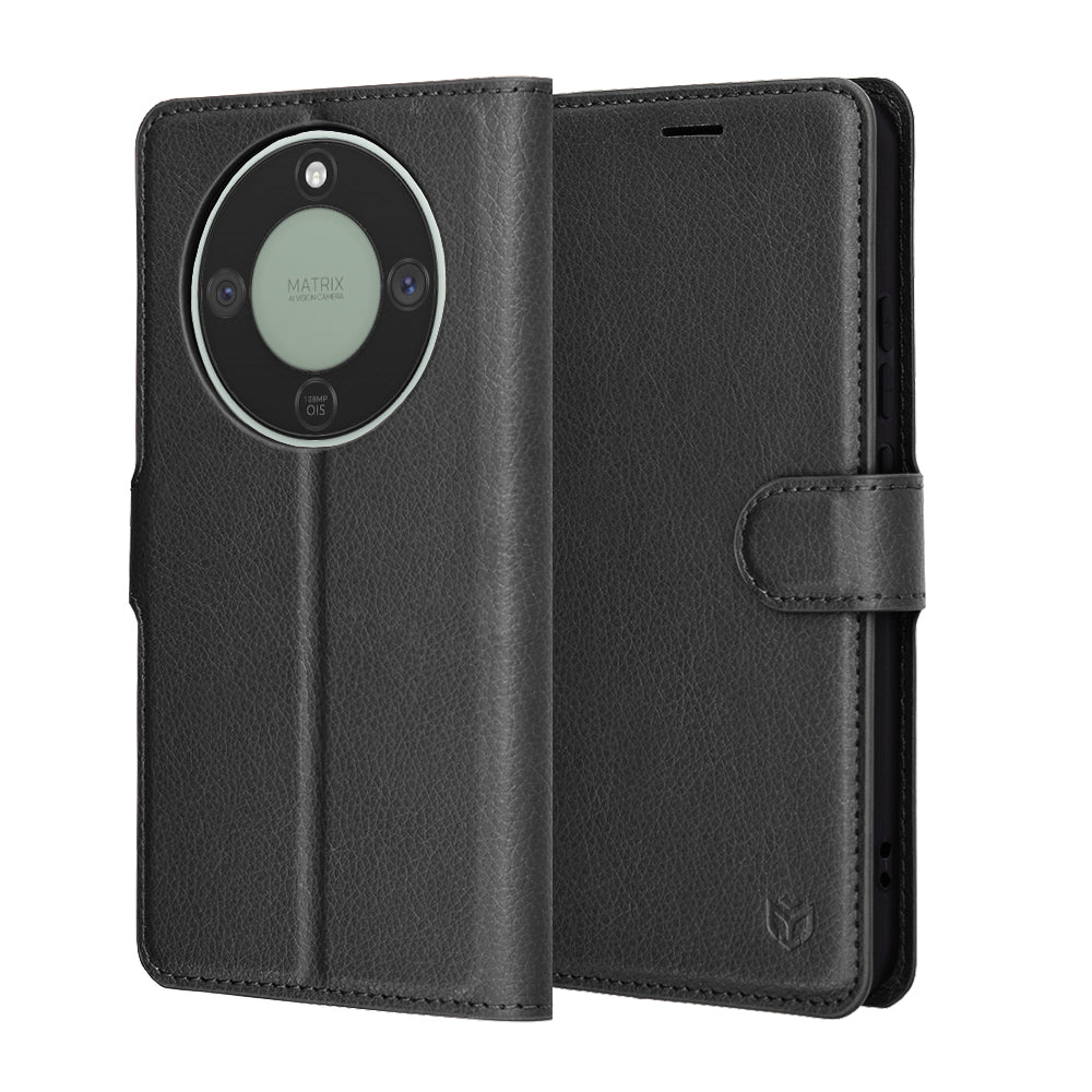 Θήκη για Honor Magic8 Lite, Techsuit, Leather Folio, Μαύρη