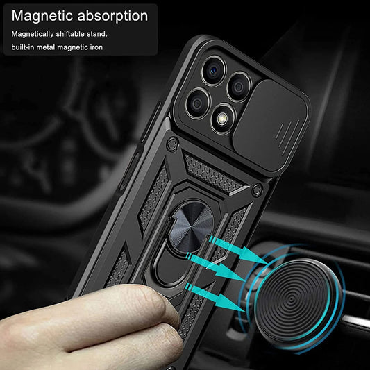 Θήκη για Honor X6a, Techsuit, CamShield, Μαύρη
