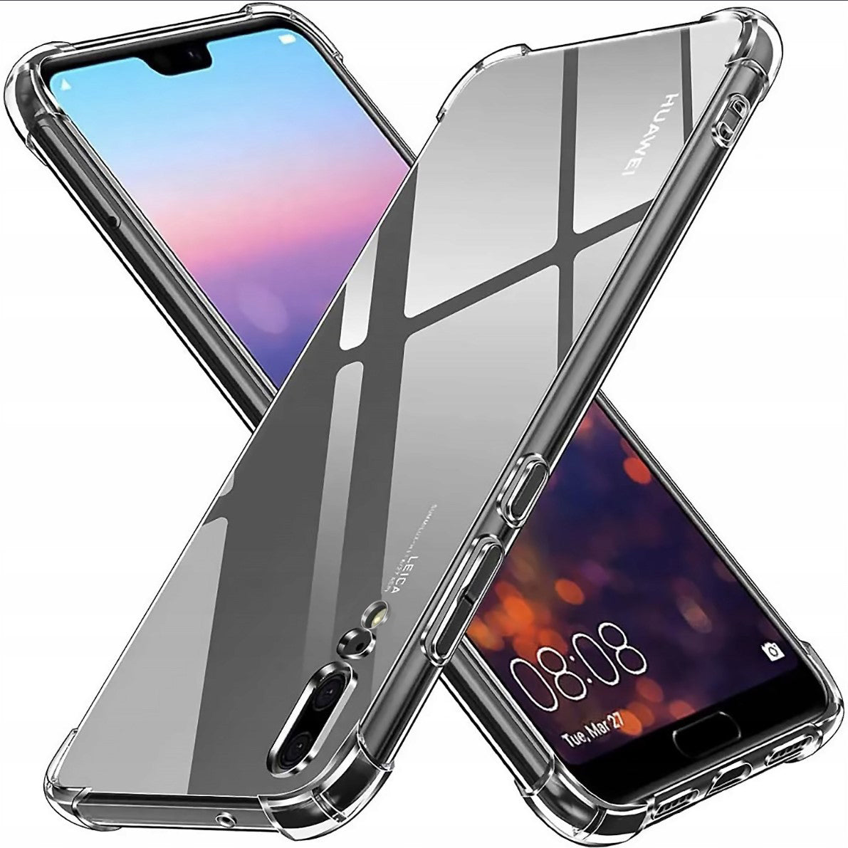 Θήκη για Huawei P20, Techsuit, Ανθεκτική σε Κρούσεις Διαφανής, Διάφανη