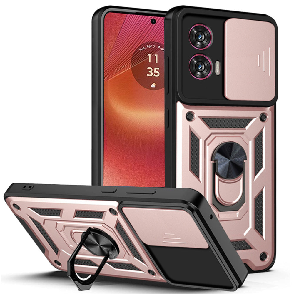 Θήκη για Motorola Edge 50 Fusion, Techsuit, CamShield, Ροζ